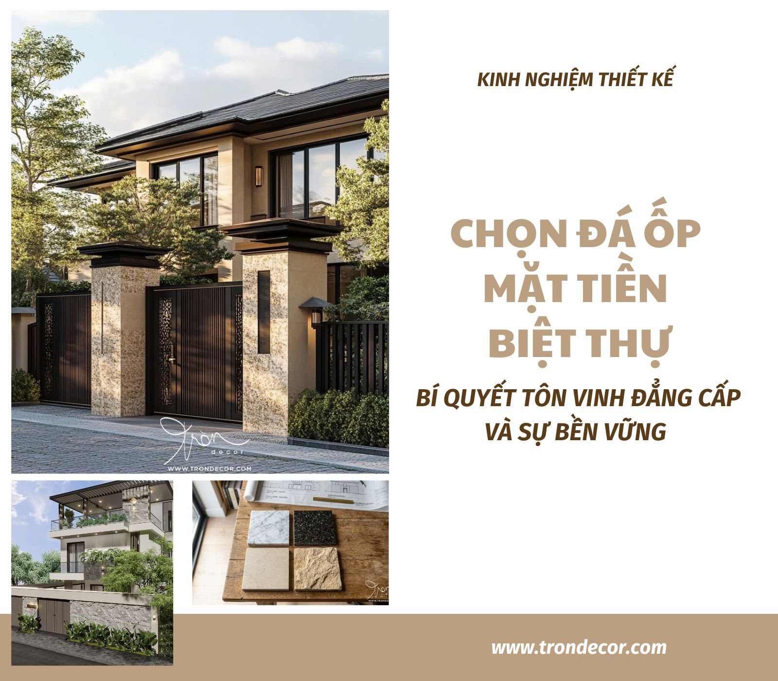 ĐÁ ỐP MẶT TIỀN BIỆT THỰ