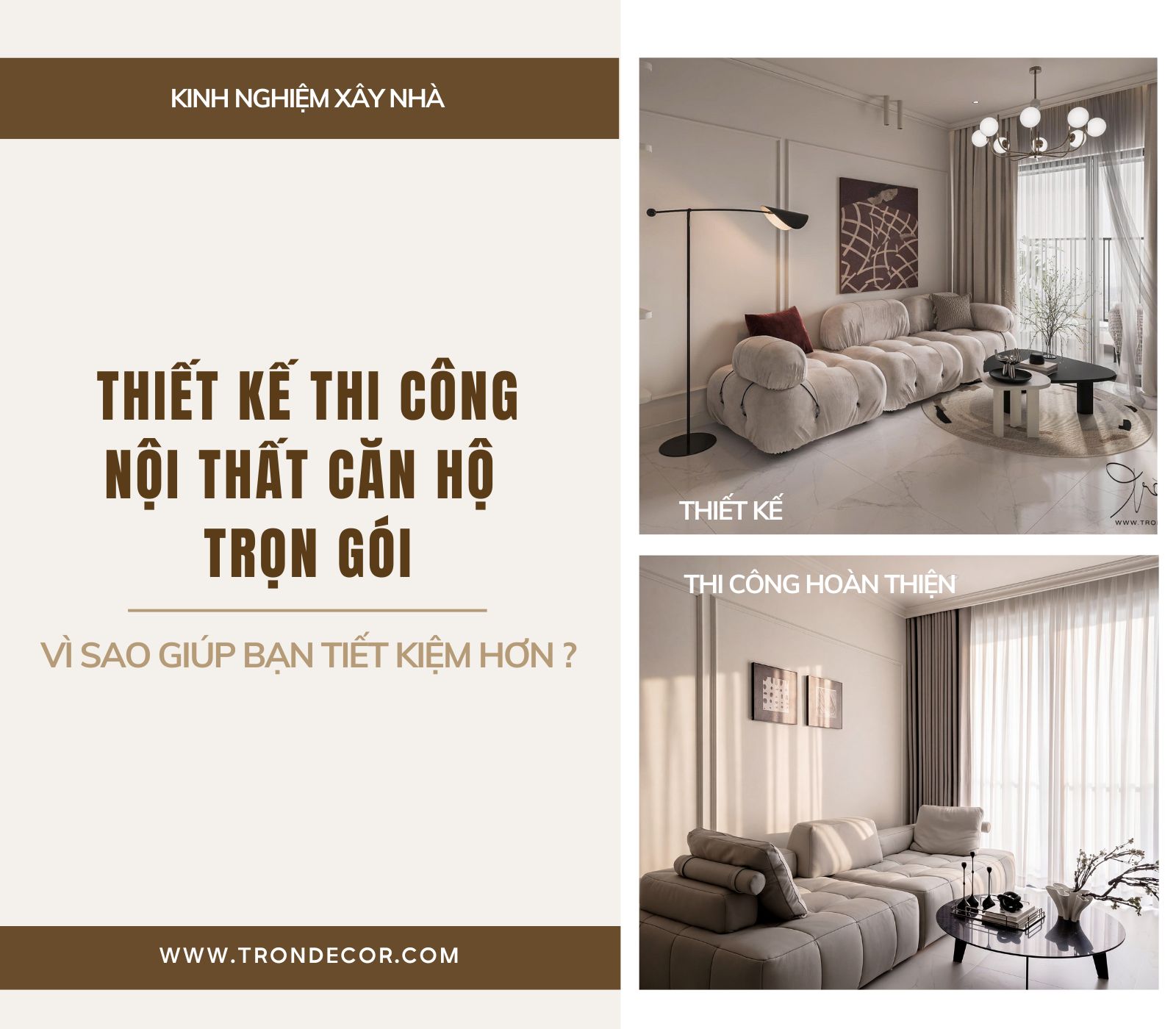 Trang chủ 60 thiết kế thi công nội thất căn hộ trọn gói