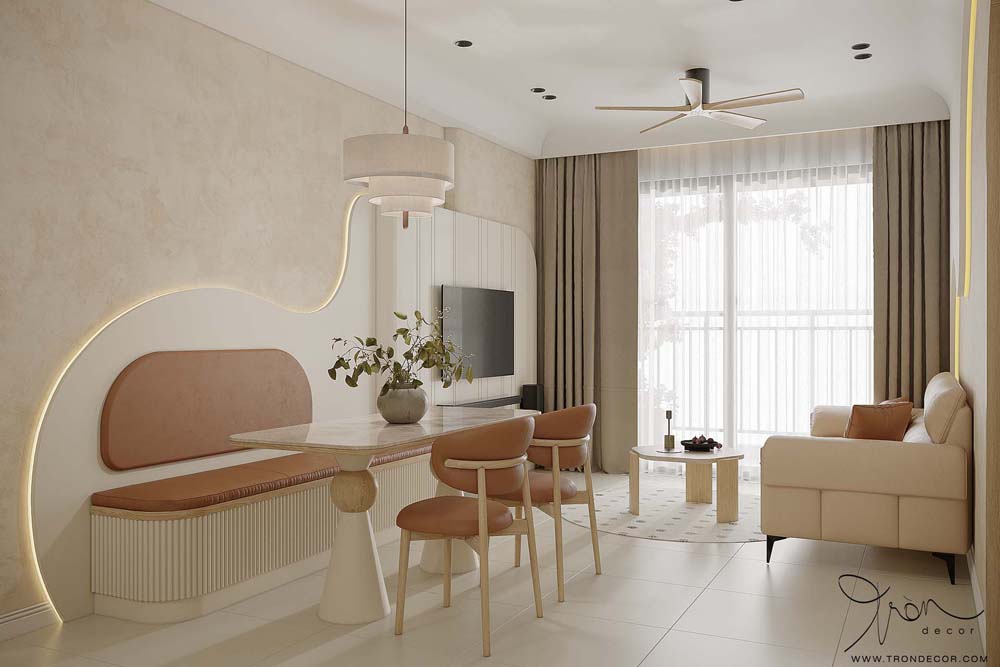 TUYỆT TÁC THIẾT KẾ CĂN HỘ 3 PHÒNG NGỦ TẠI THE SUN AVENUE: BẢN GIAO HƯỞNG FARMHOUSE VÀ WABI SABI 4 thiết kế căn hộ 3 phòng ngủ