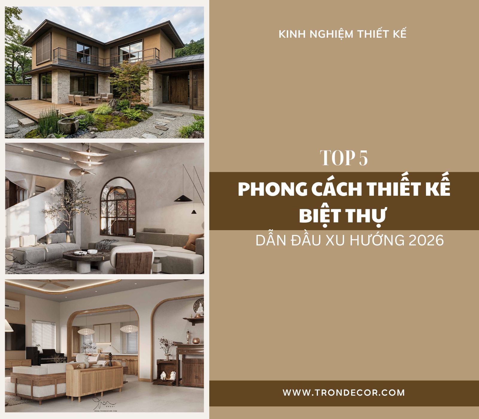 phong cách thiết kế biệt thự