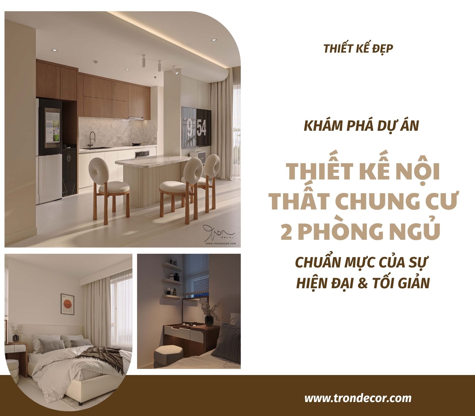 Trang chủ 65 thiết kế nội thất chung cư 2 phòng ngủ