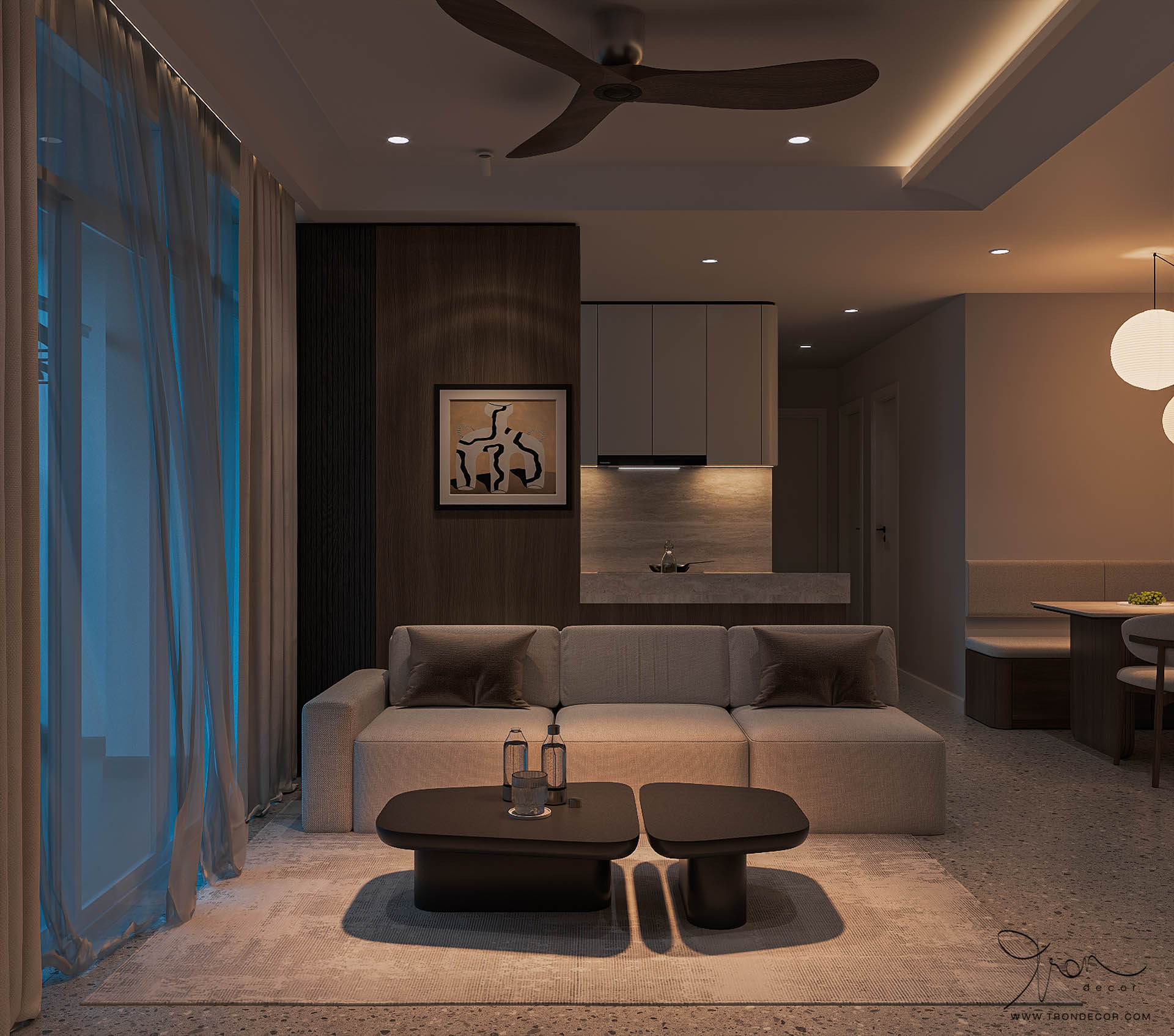 thiết kế căn hộ 85m2