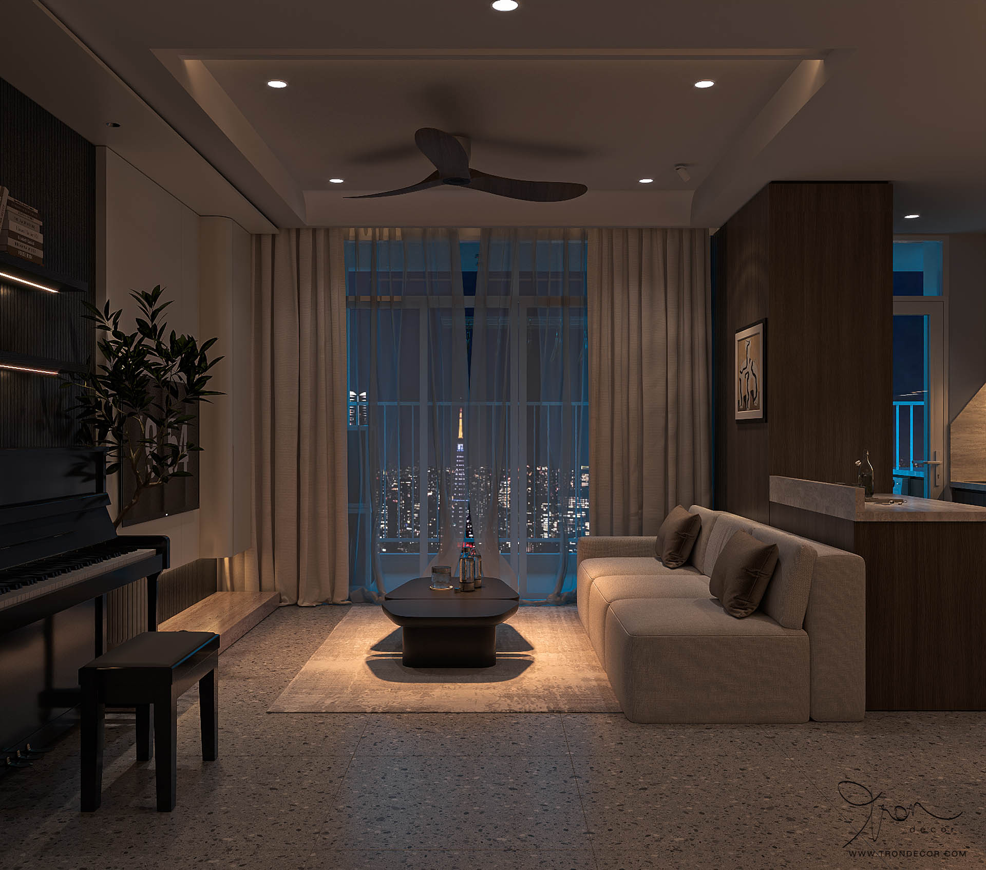 thiết kế căn hộ 85m2