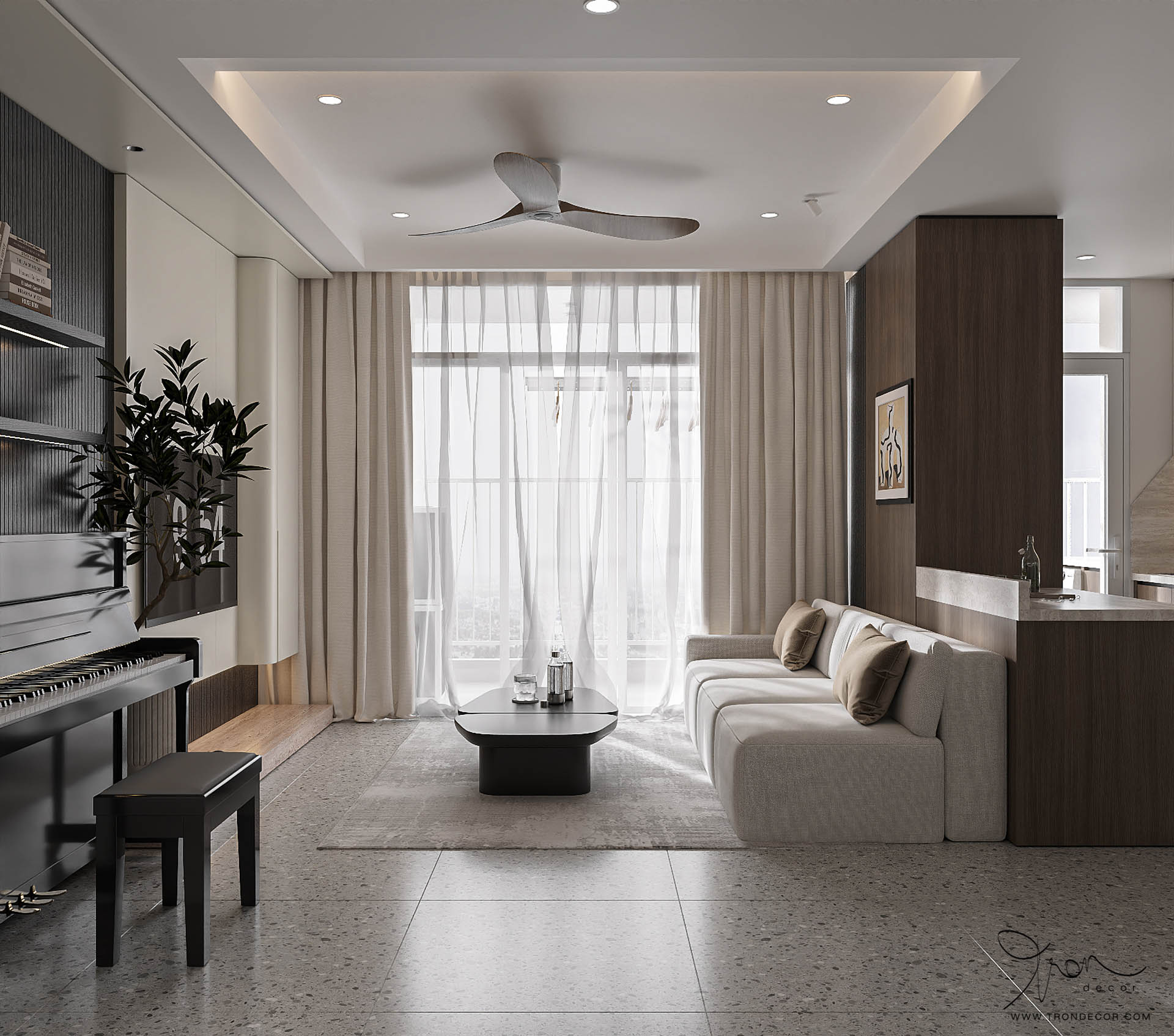 thiết kế căn hộ 85m2