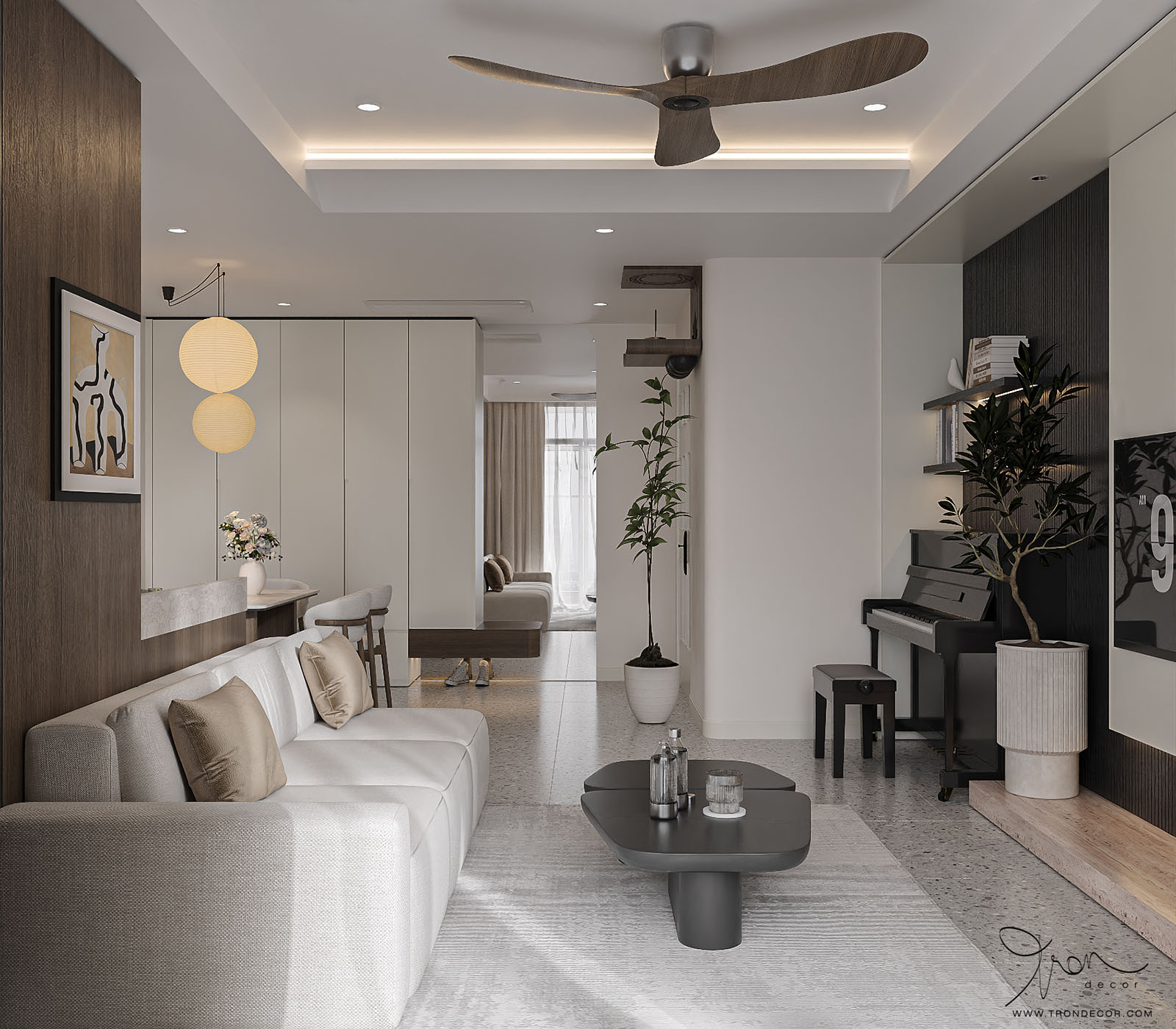 thiết kế căn hộ 85m2