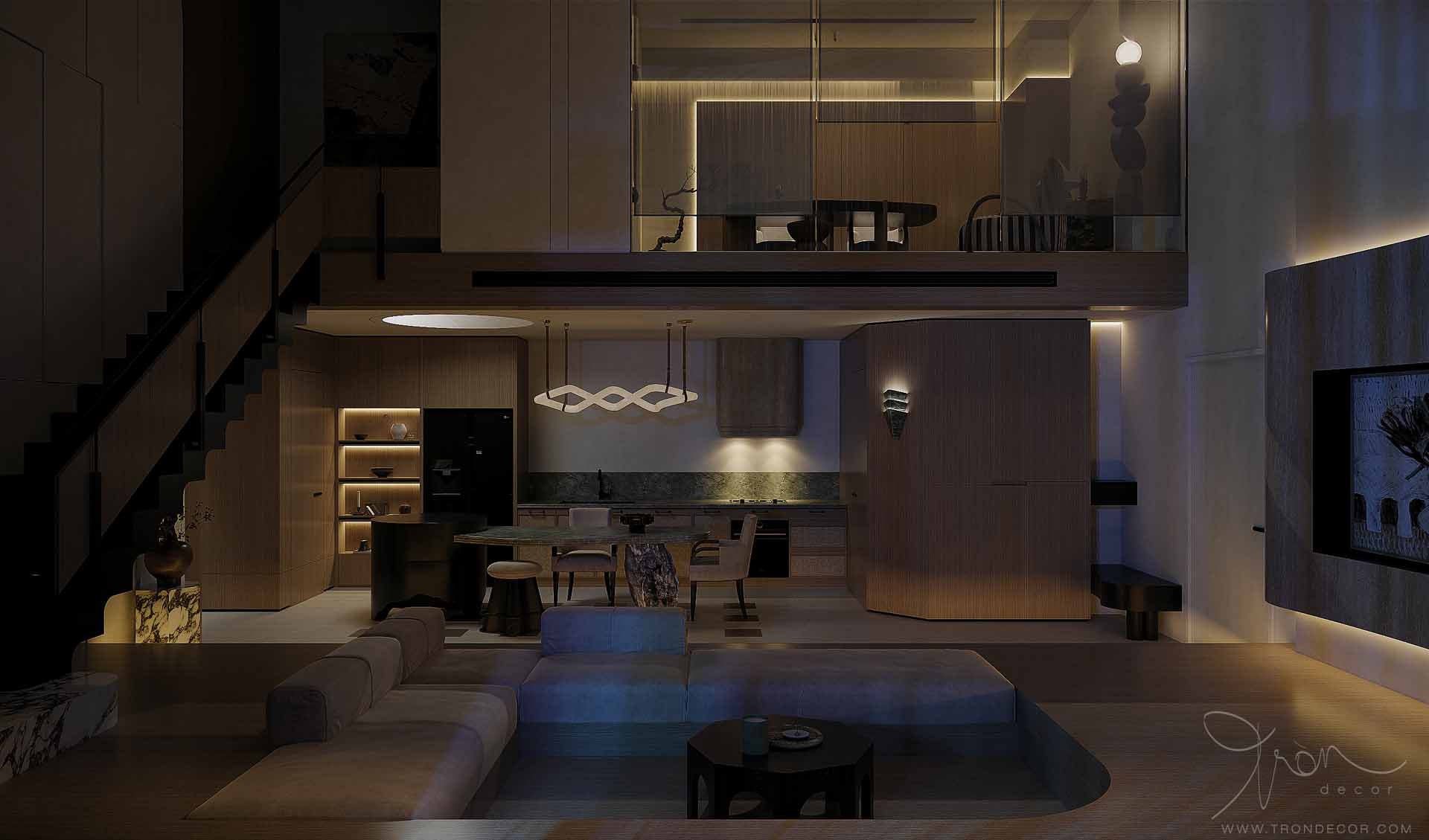Thiết kế căn hộ Duplex 155m2