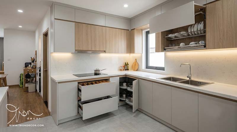 4 SAI LẦM "TỐN TIỀN" CẦN TRÁNH KHI CHỌN MUA PHỤ KIỆN TỦ BẾP THÔNG MINH | KINH NGHIỆM XÂY NHÀ 2 phụ kiện tủ bếp thông minh